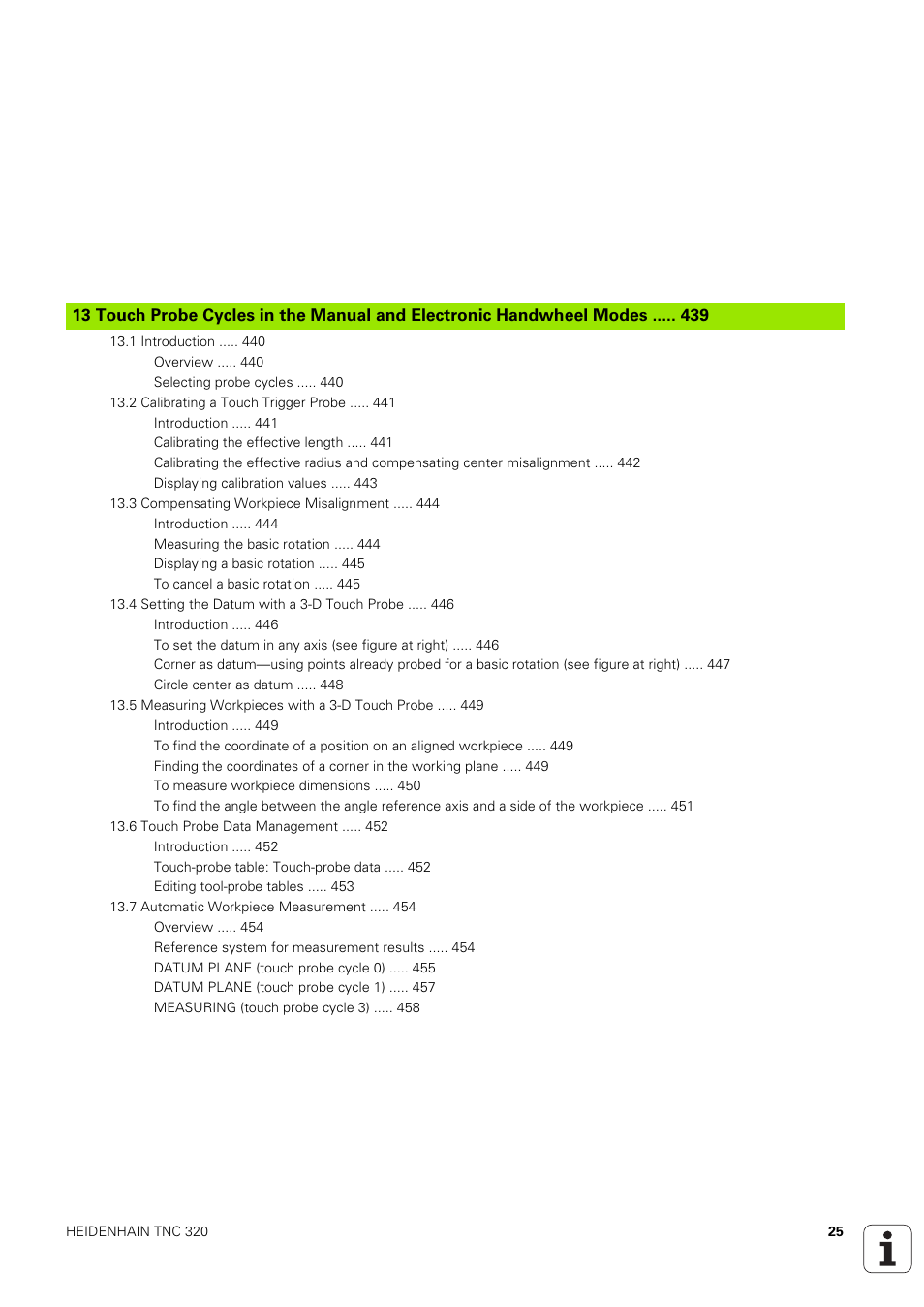 Touch probe cycles | HEIDENHAIN TNC 320 (340 551-02) User Manual | Page 25 / 493