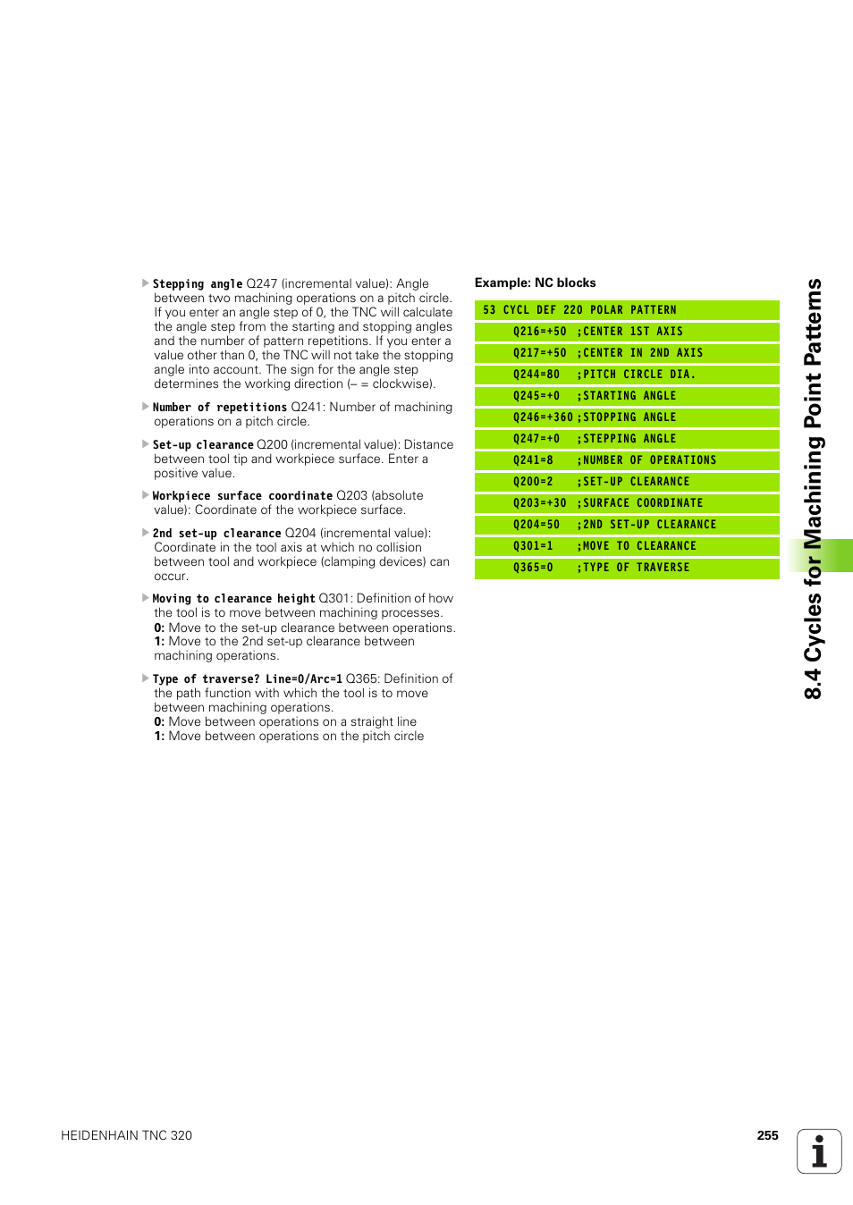 HEIDENHAIN TNC 320 (340 551-02) User Manual | Page 255 / 493