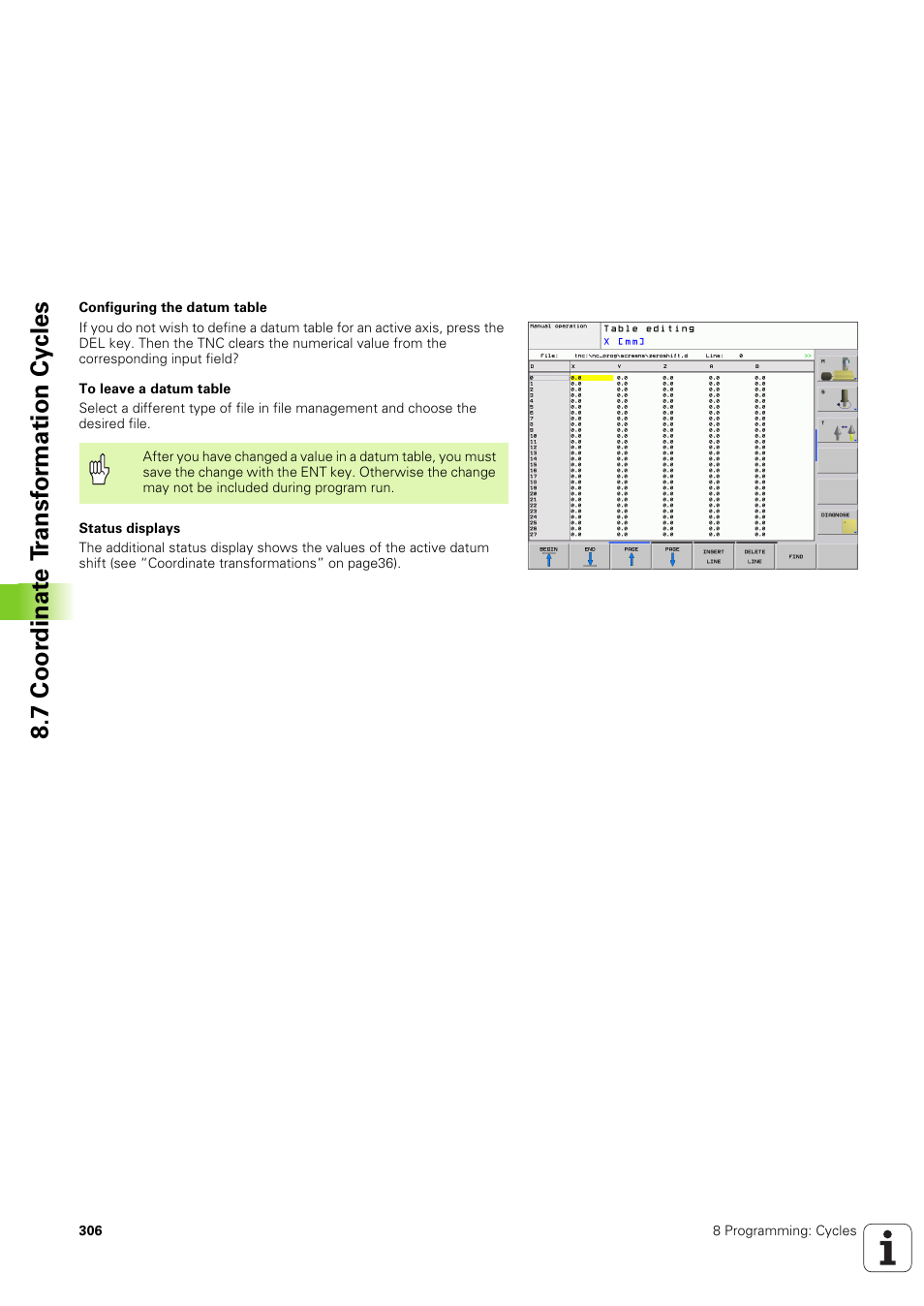 7 coor dinat e t ransf or mation cy cles | HEIDENHAIN TNC 320 (340 551-02) User Manual | Page 306 / 493