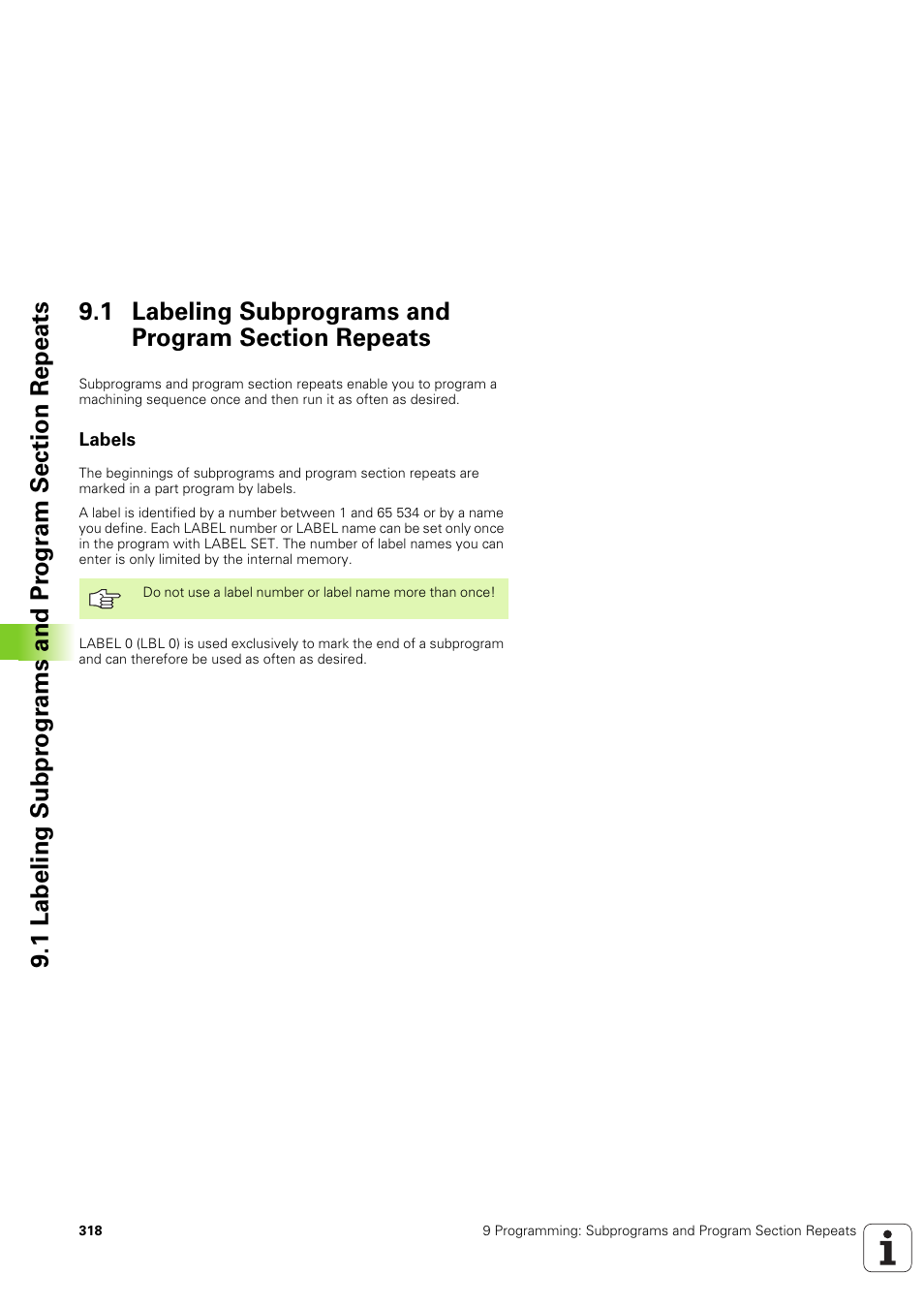 1 labeling subprograms and program section repeats, Labels | HEIDENHAIN TNC 320 (340 551-02) User Manual | Page 318 / 493