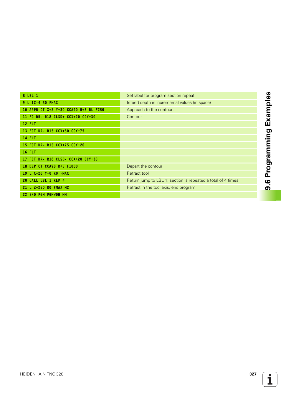 6 pr ogr a mming examples | HEIDENHAIN TNC 320 (340 551-02) User Manual | Page 327 / 493