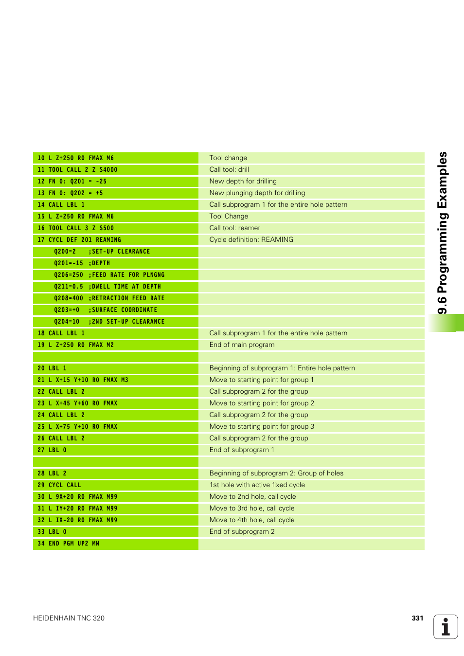 6 pr ogr a mming examples | HEIDENHAIN TNC 320 (340 551-02) User Manual | Page 331 / 493