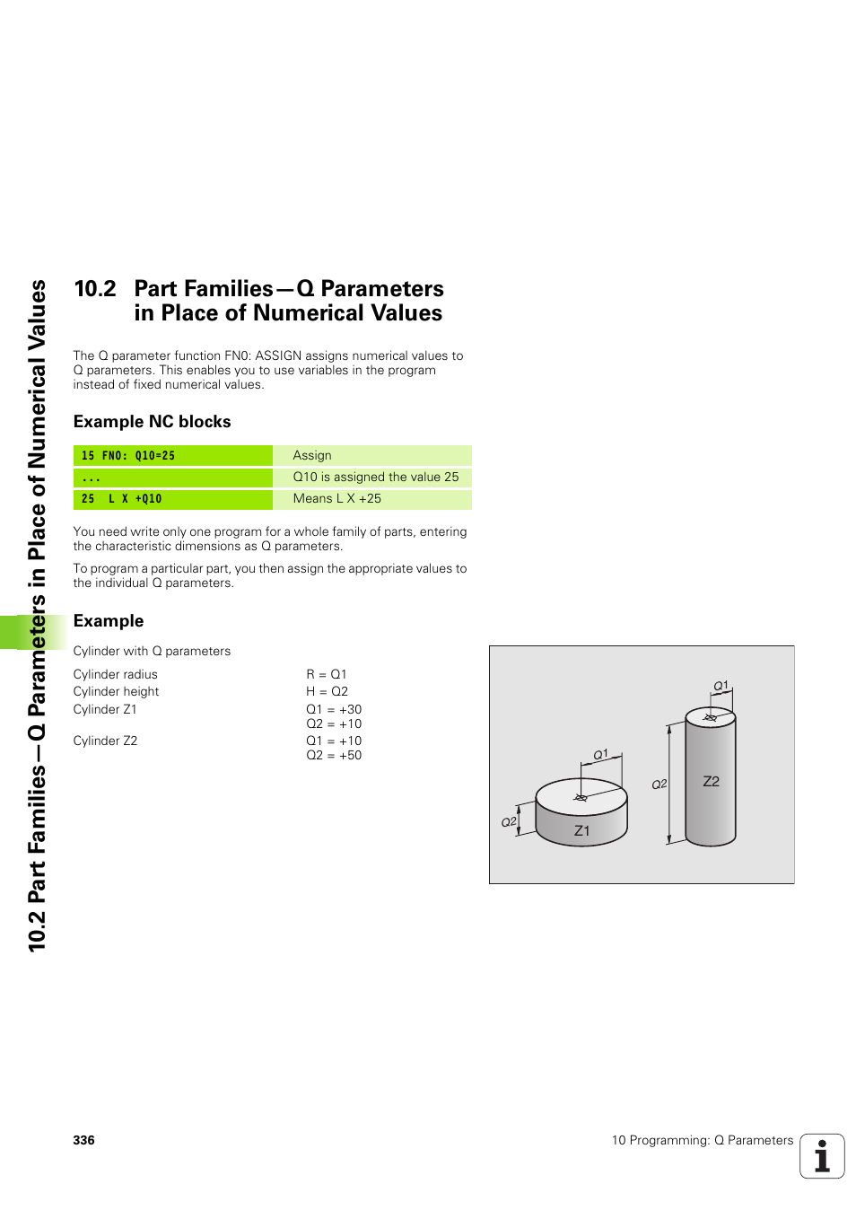 Example nc blocks, Example | HEIDENHAIN TNC 320 (340 551-02) User Manual | Page 336 / 493