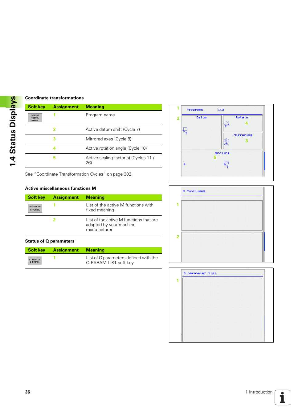 4 stat us displa ys | HEIDENHAIN TNC 320 (340 551-02) User Manual | Page 36 / 493