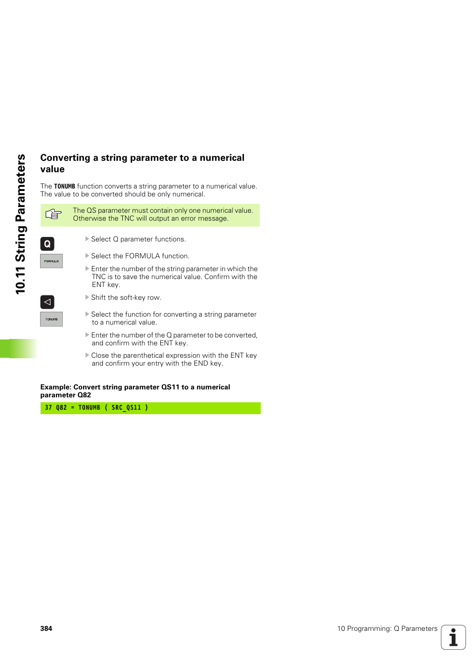 Converting a string parameter to a numerical value | HEIDENHAIN TNC 320 (340 551-02) User Manual | Page 384 / 493