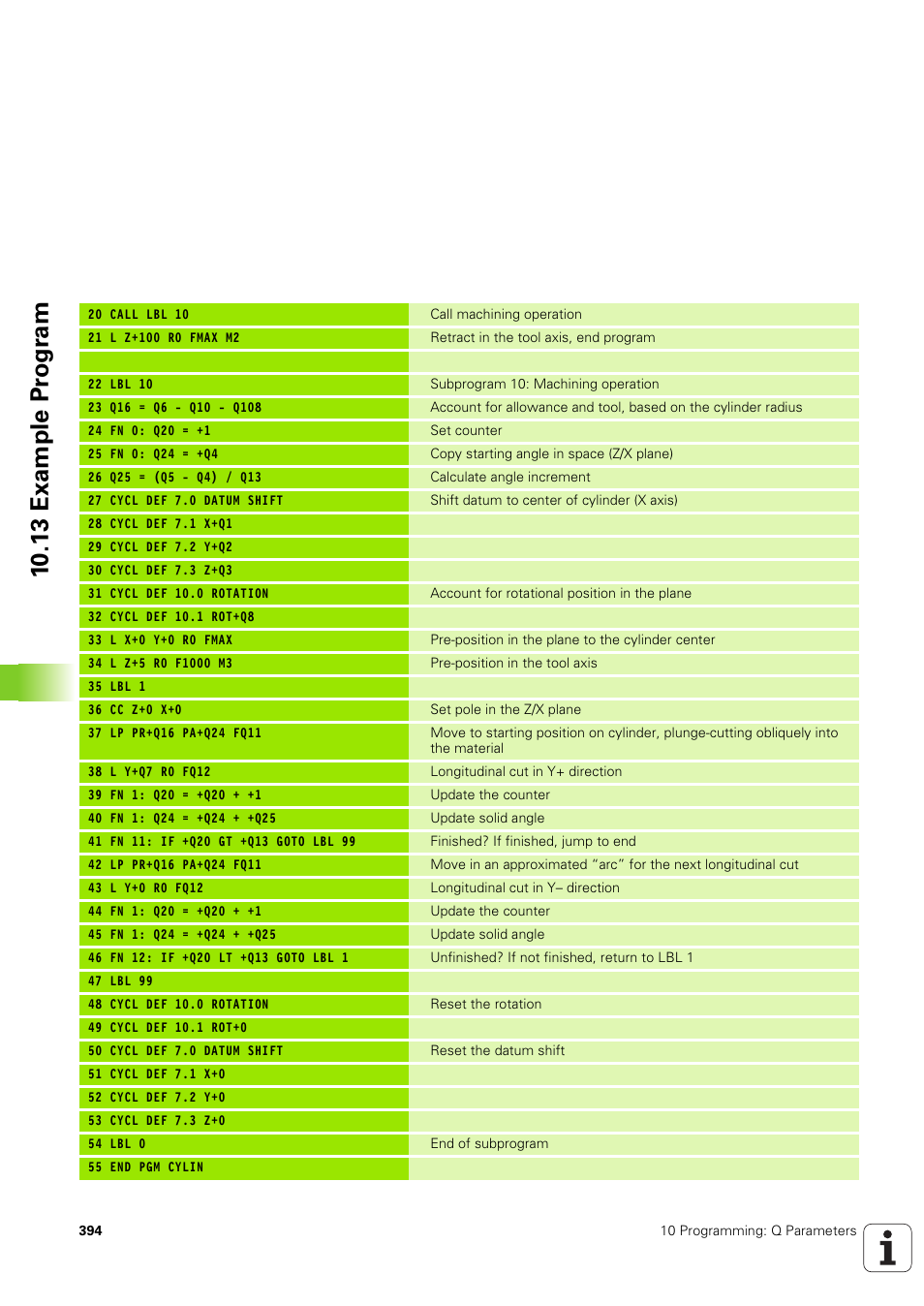 10 .13 example pr ogr a m | HEIDENHAIN TNC 320 (340 551-02) User Manual | Page 394 / 493