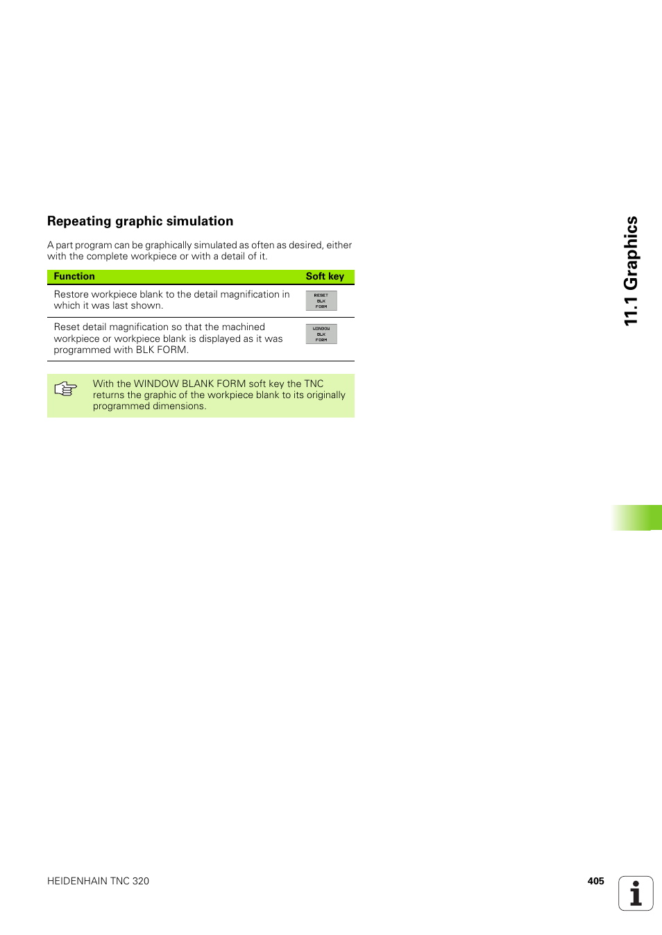 Repeating graphic simulation, 1 gr aphics | HEIDENHAIN TNC 320 (340 551-02) User Manual | Page 405 / 493