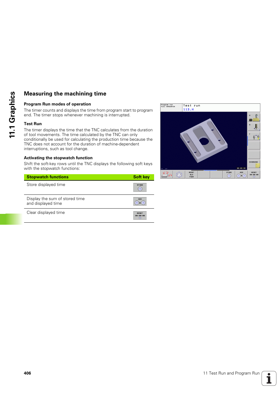 Measuring the machining time, 1 gr aphics | HEIDENHAIN TNC 320 (340 551-02) User Manual | Page 406 / 493