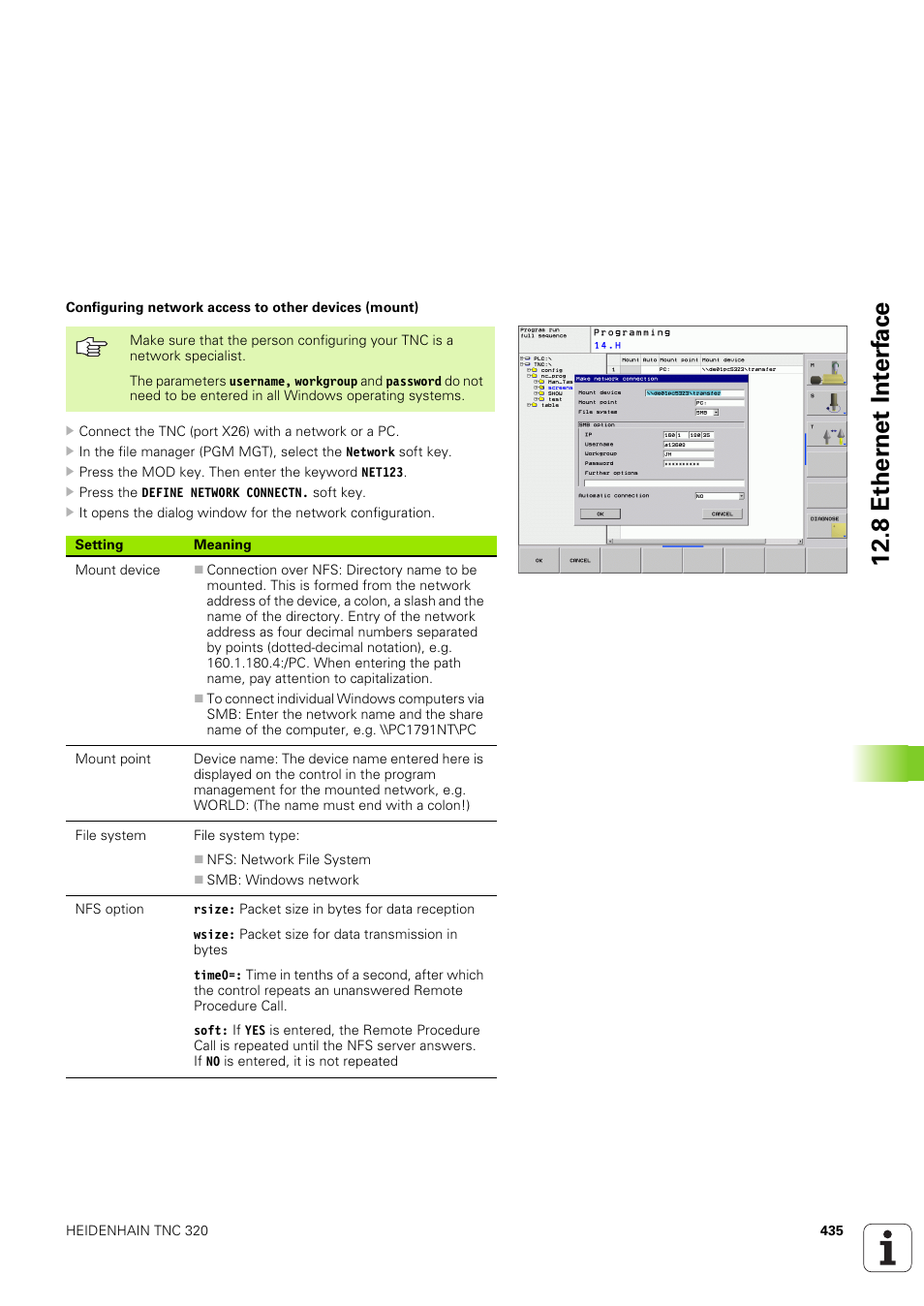 8 ether n et int e rf ace | HEIDENHAIN TNC 320 (340 551-02) User Manual | Page 435 / 493