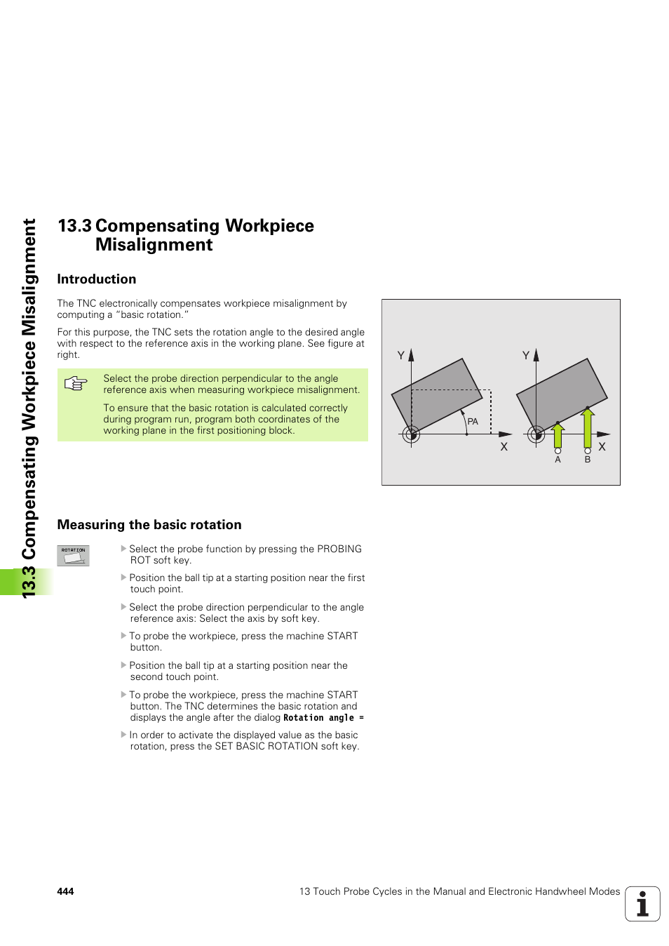 3 compensating workpiece misalignment, Introduction, Measuring the basic rotation | HEIDENHAIN TNC 320 (340 551-02) User Manual | Page 444 / 493