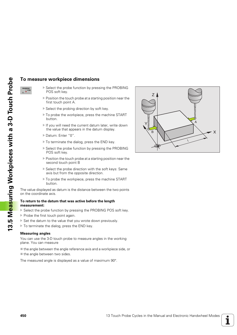 To measure workpiece dimensions | HEIDENHAIN TNC 320 (340 551-02) User Manual | Page 450 / 493