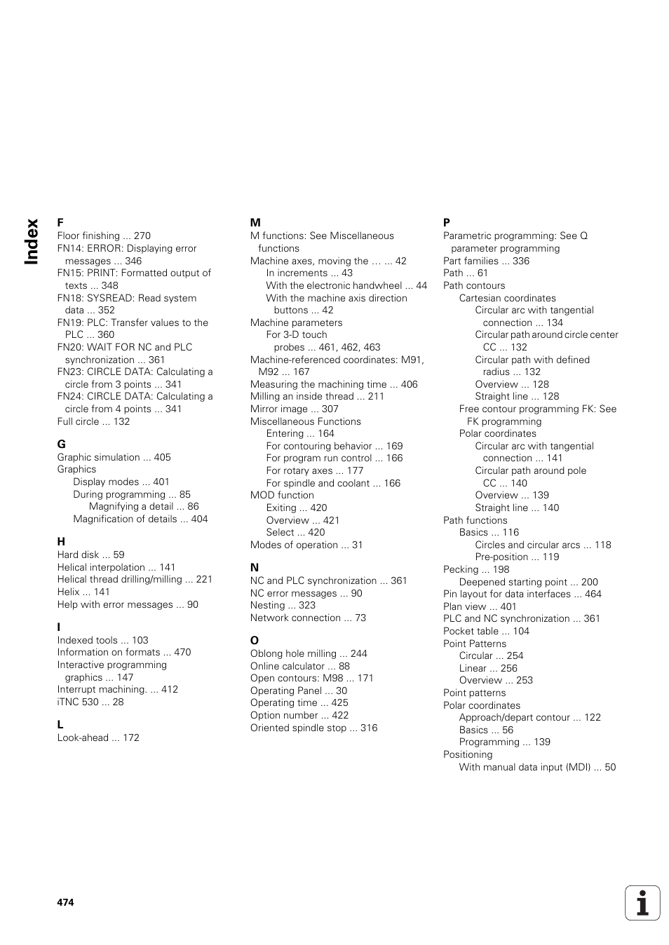 Index | HEIDENHAIN TNC 320 (340 551-02) User Manual | Page 474 / 493