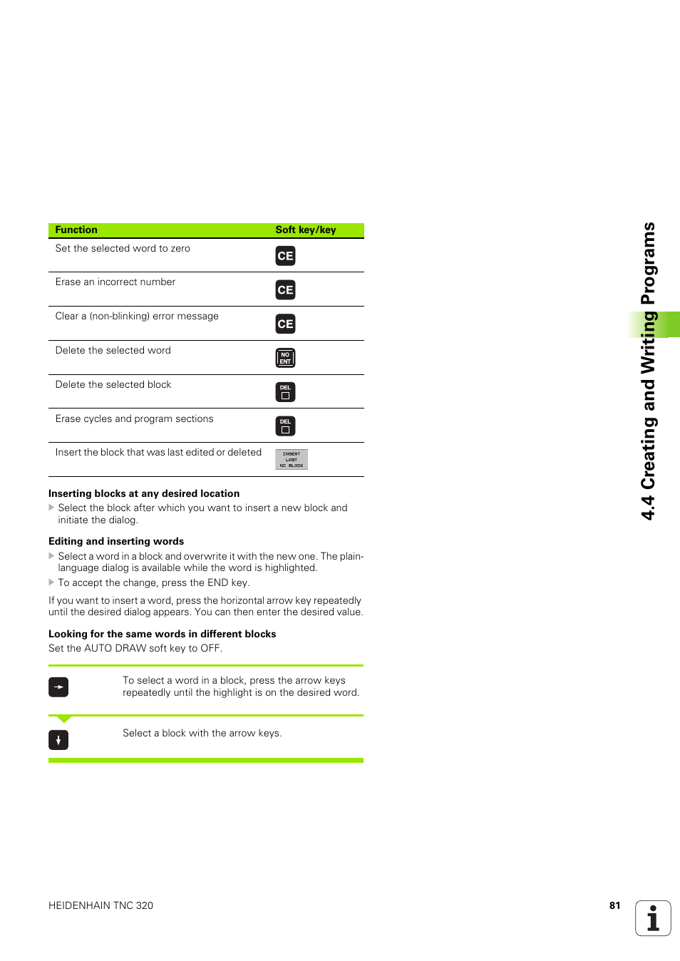 4 cr eating and w riting pr ogr a ms | HEIDENHAIN TNC 320 (340 551-02) User Manual | Page 81 / 493