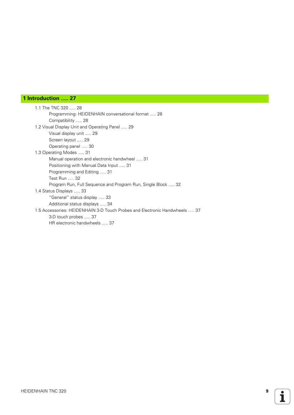 1 introduction, Introduction | HEIDENHAIN TNC 320 (340 551-02) User Manual | Page 9 / 493