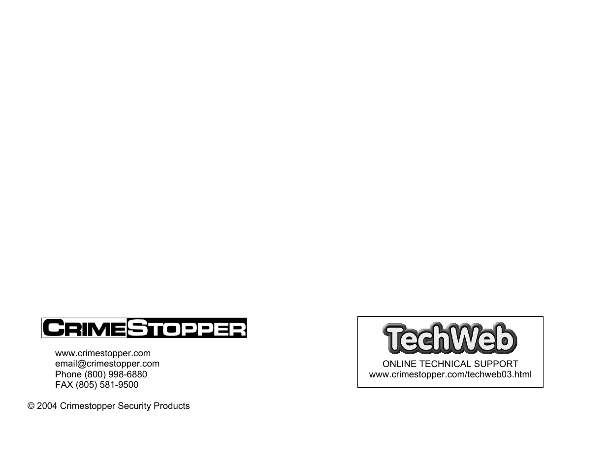 Crimestopper Security Products RS-999TW1/TW2 User Manual | Page 28 / 28