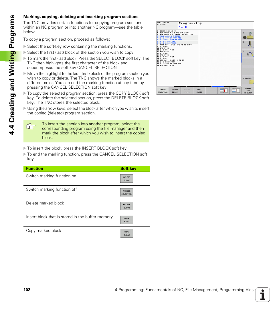 4 cr eating and w riting pr ogr a ms | HEIDENHAIN TNC 320 (340 55x-03) User Manual | Page 102 / 525