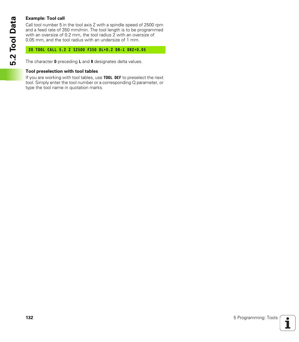 2 t ool d a ta | HEIDENHAIN TNC 320 (340 55x-03) User Manual | Page 132 / 525