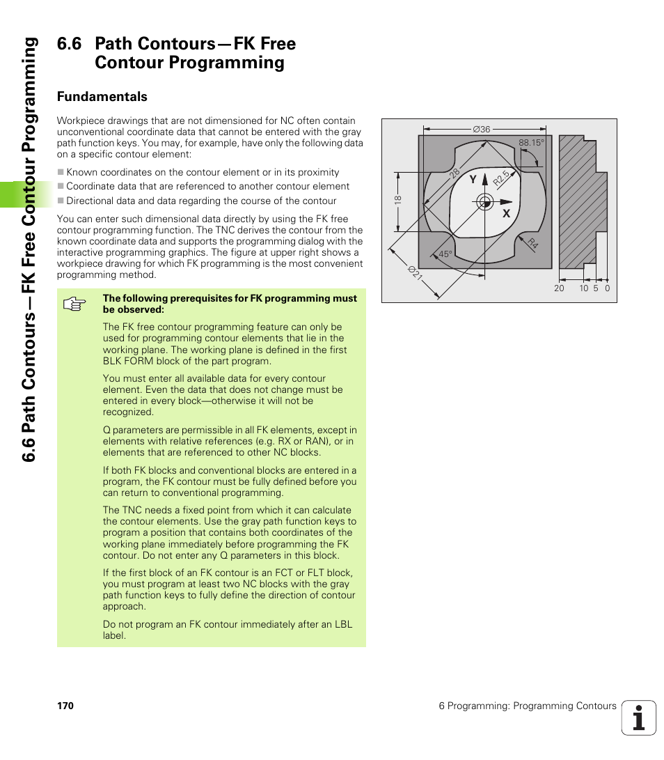 6 path contours-fk free contour programming, Fundamentals, 6 path contours—fk free contour programming | HEIDENHAIN TNC 320 (340 55x-03) User Manual | Page 170 / 525