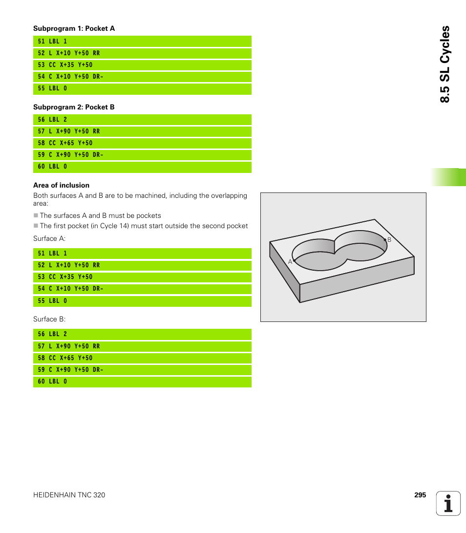 5 sl cy cles | HEIDENHAIN TNC 320 (340 55x-03) User Manual | Page 295 / 525