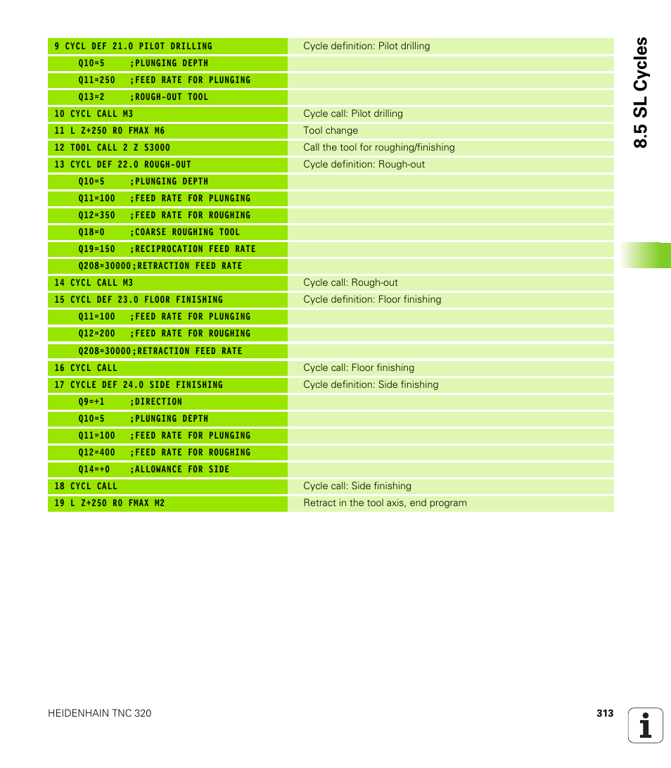 5 sl cy cles | HEIDENHAIN TNC 320 (340 55x-03) User Manual | Page 313 / 525