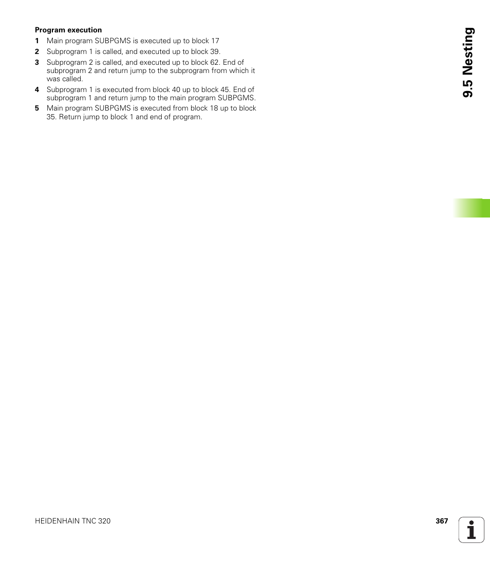 5 nesting | HEIDENHAIN TNC 320 (340 55x-03) User Manual | Page 367 / 525
