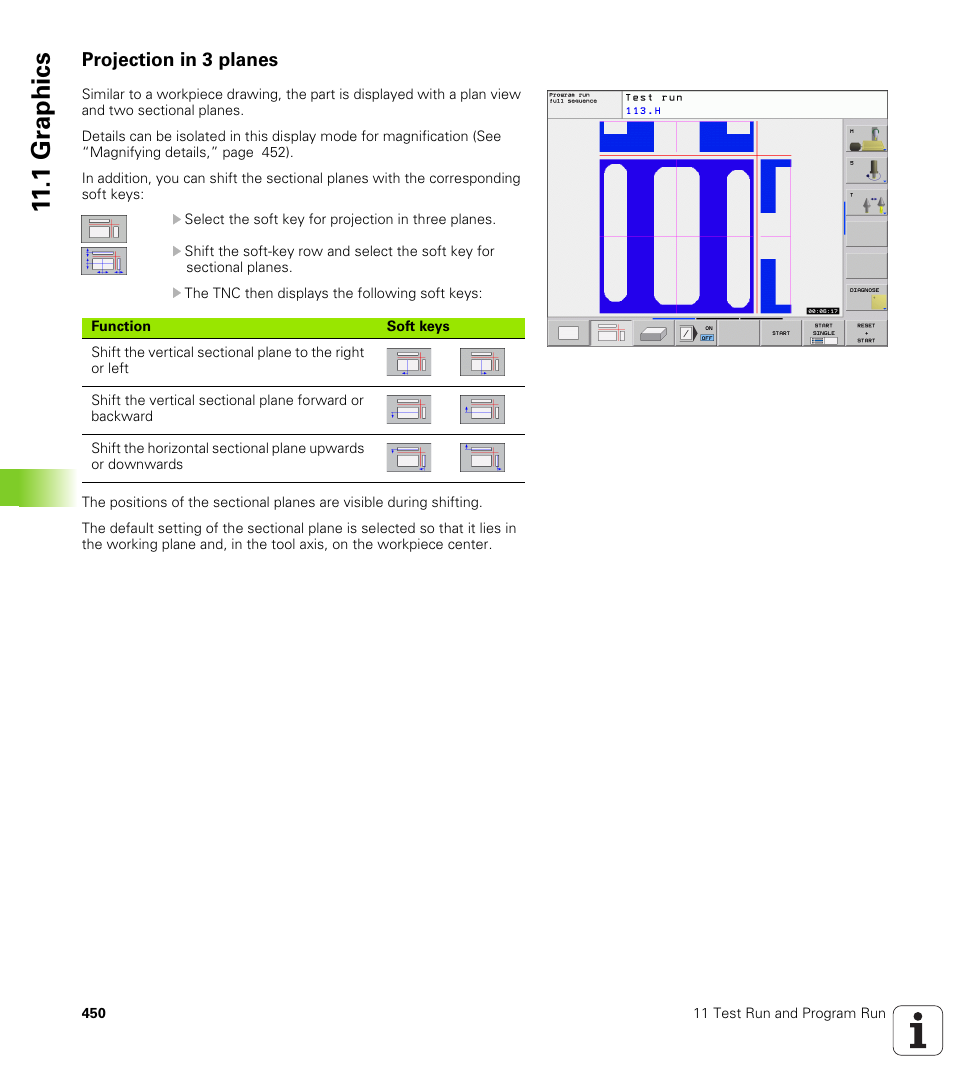 Projection in 3 planes, 1 gr aphics | HEIDENHAIN TNC 320 (340 55x-03) User Manual | Page 450 / 525