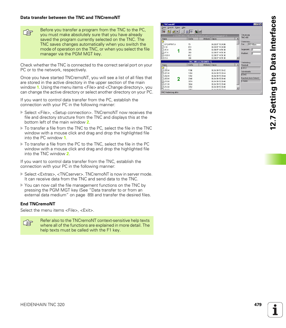 7 set ting the d a ta int e rf aces | HEIDENHAIN TNC 320 (340 55x-03) User Manual | Page 479 / 525