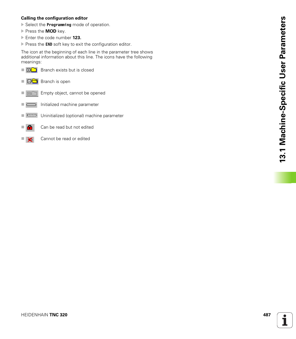 1 mac h ine-specific user p a ra met e rs | HEIDENHAIN TNC 320 (340 55x-03) User Manual | Page 487 / 525