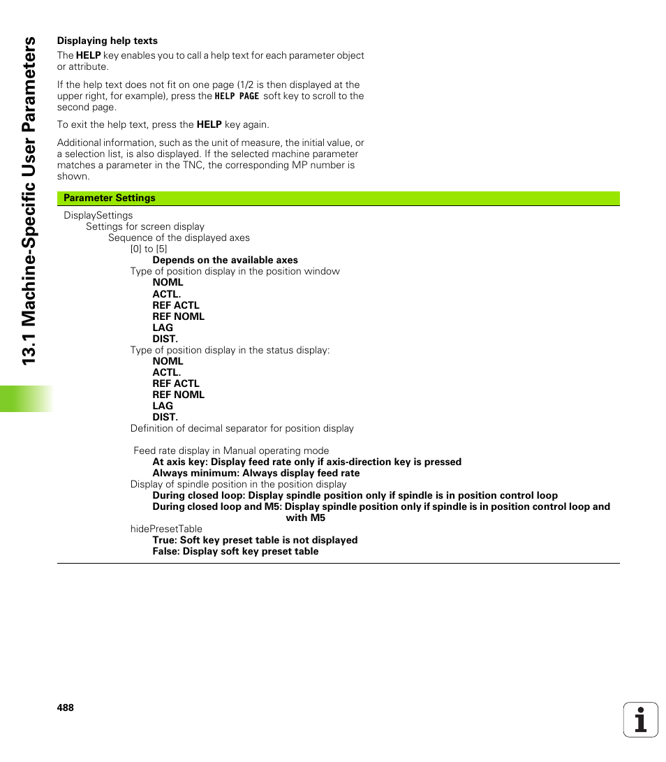 1 mac h ine-specific user p a ra met e rs | HEIDENHAIN TNC 320 (340 55x-03) User Manual | Page 488 / 525
