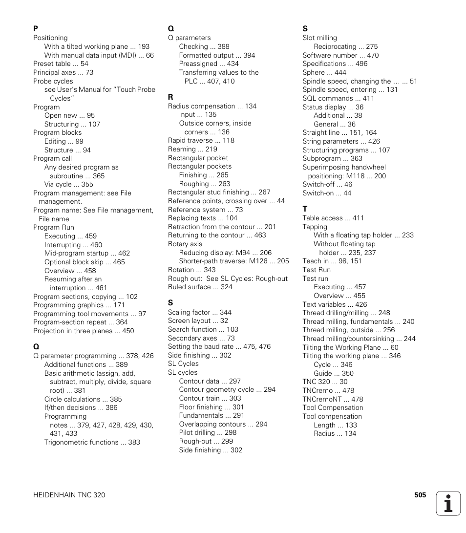 HEIDENHAIN TNC 320 (340 55x-03) User Manual | Page 505 / 525