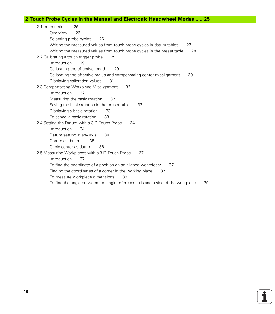 HEIDENHAIN TNC 320 (340 55x-03) Touch Probe Cycles User Manual | Page 10 / 165