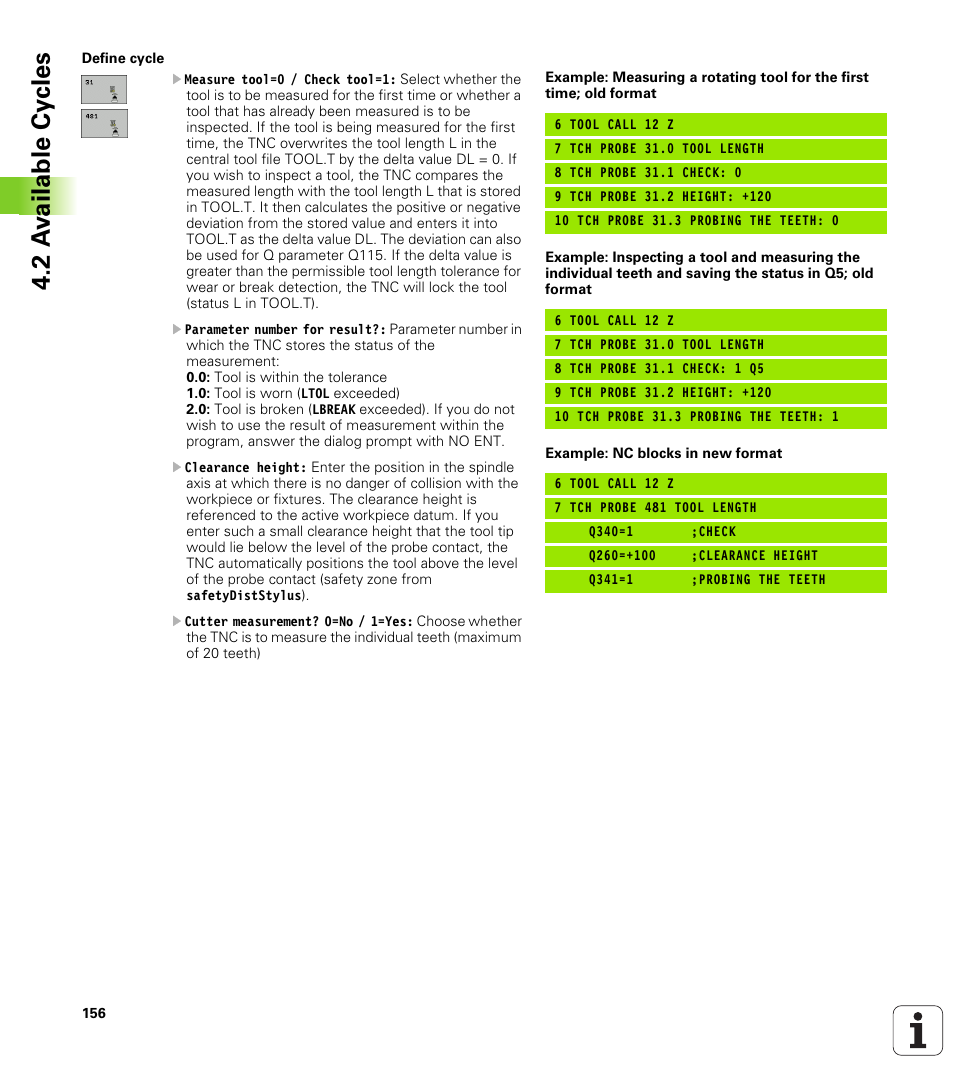 2 a v ailable cy cles | HEIDENHAIN TNC 320 (340 55x-03) Touch Probe Cycles User Manual | Page 156 / 165