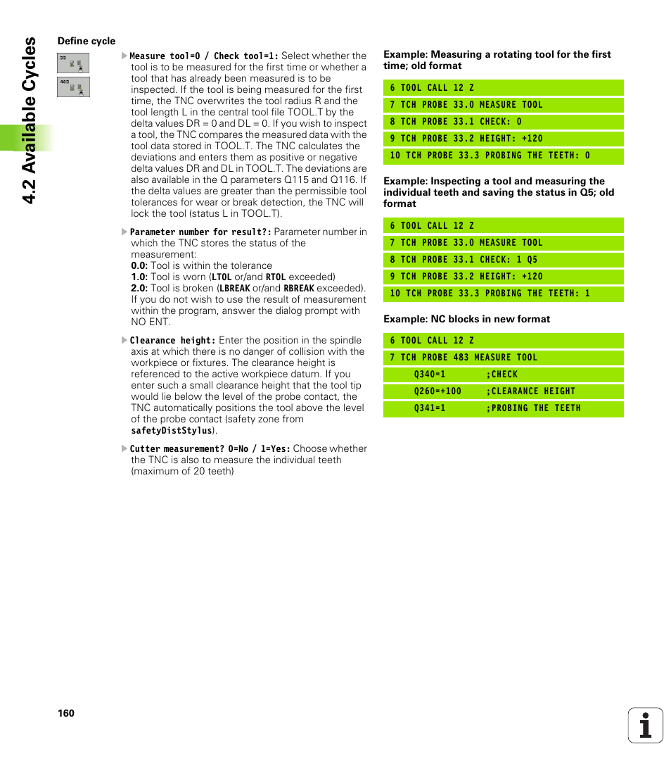 2 a v ailable cy cles | HEIDENHAIN TNC 320 (340 55x-03) Touch Probe Cycles User Manual | Page 160 / 165