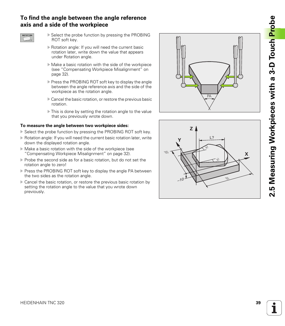 HEIDENHAIN TNC 320 (340 55x-03) Touch Probe Cycles User Manual | Page 39 / 165