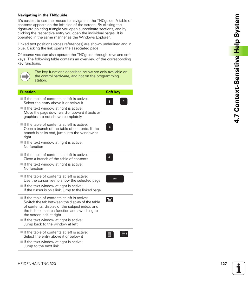 7 cont ext-sensitiv e help s y st em | HEIDENHAIN TNC 320 (340 55x-04) User Manual | Page 127 / 497