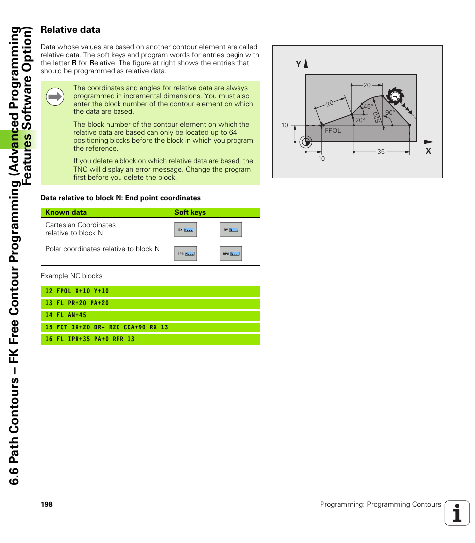 Relative data | HEIDENHAIN TNC 320 (340 55x-04) User Manual | Page 198 / 497
