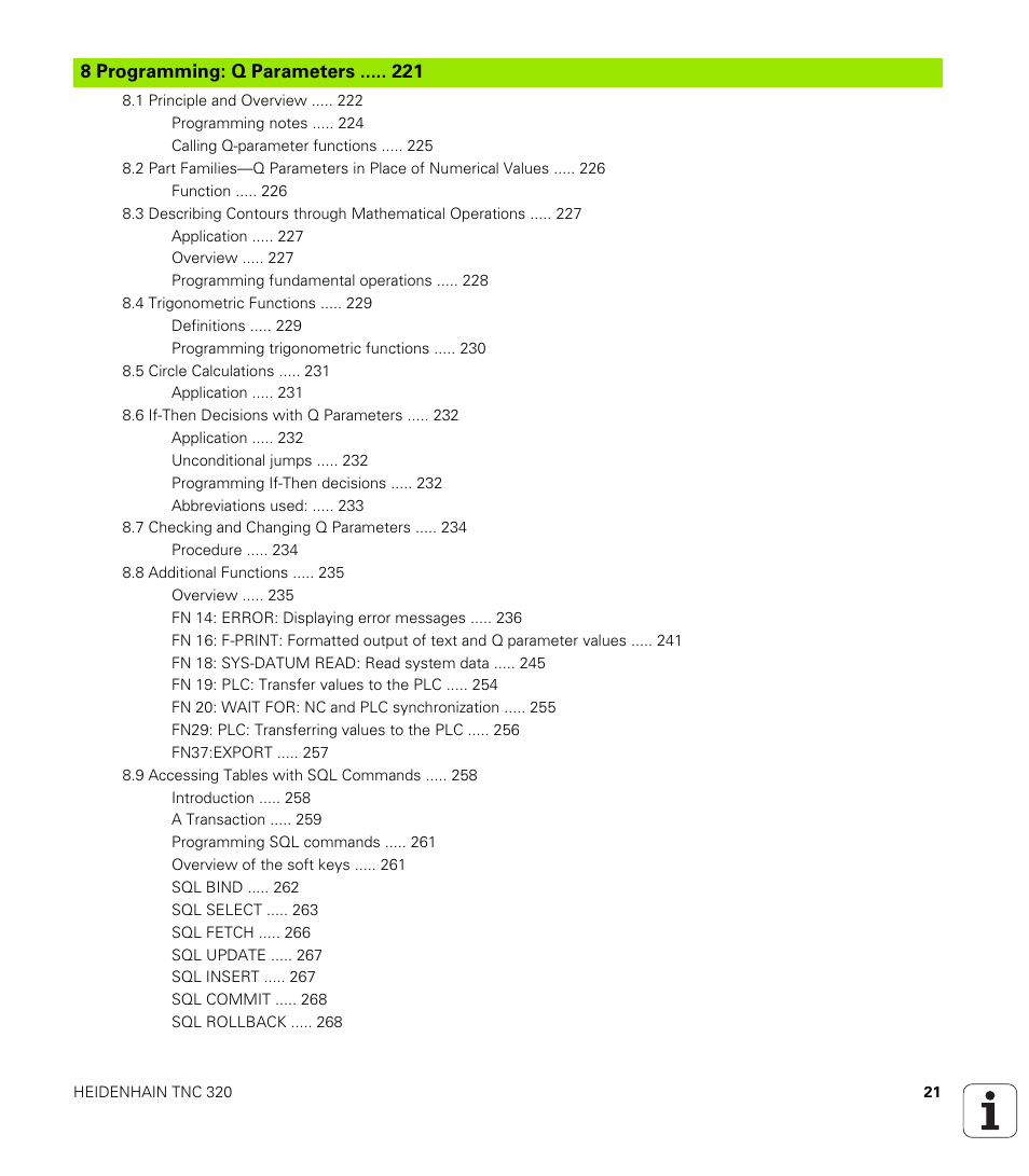 Programming: q parameters | HEIDENHAIN TNC 320 (340 55x-04) User Manual | Page 21 / 497