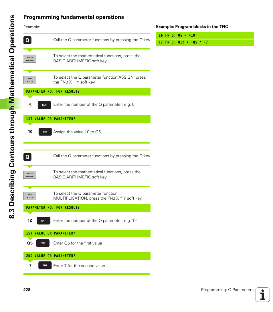 Programming fundamental operations | HEIDENHAIN TNC 320 (340 55x-04) User Manual | Page 228 / 497