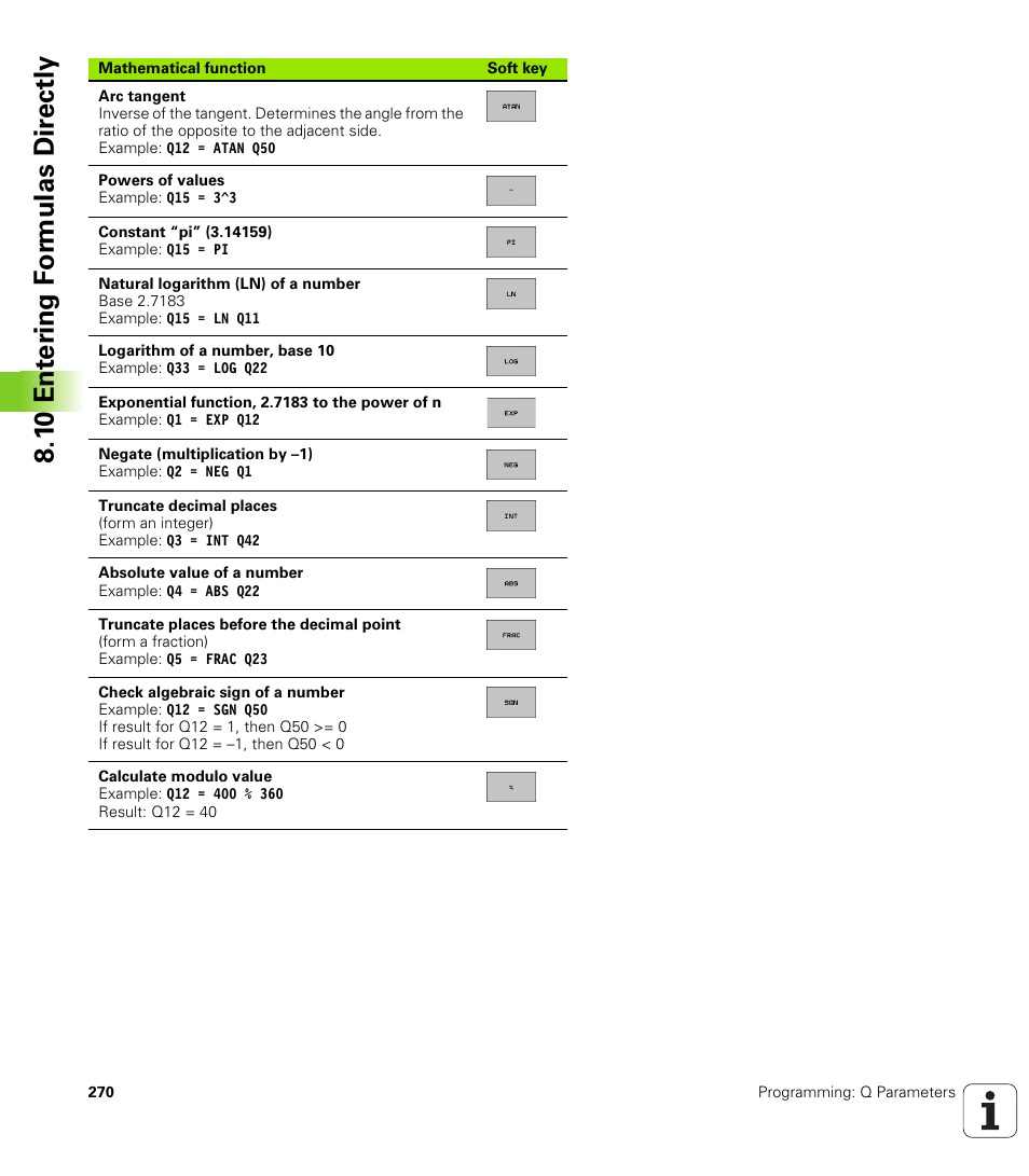 1 0 ent er ing f o rm ulas dir e ctly | HEIDENHAIN TNC 320 (340 55x-04) User Manual | Page 270 / 497
