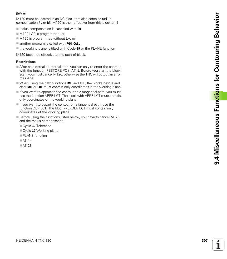 HEIDENHAIN TNC 320 (340 55x-04) User Manual | Page 307 / 497