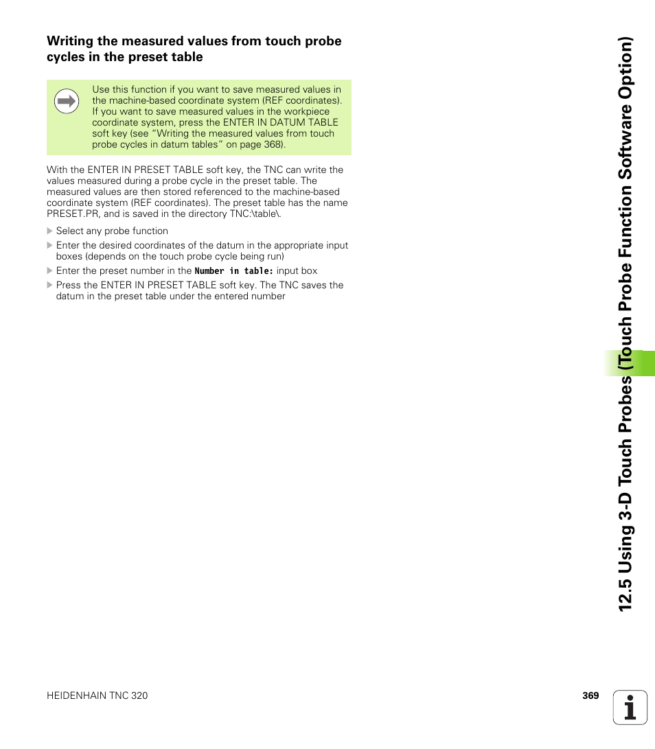 HEIDENHAIN TNC 320 (340 55x-04) User Manual | Page 369 / 497