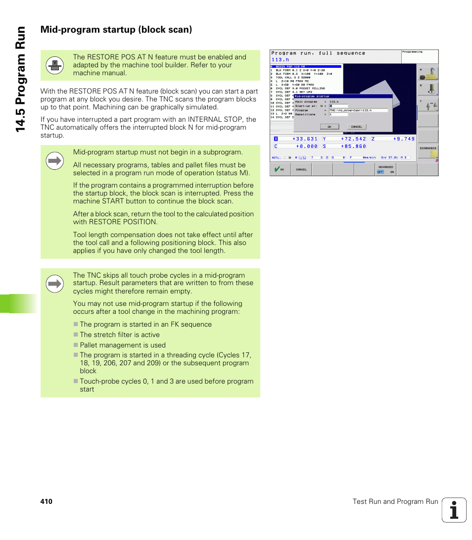 Mid-program startup (block scan), 5 pr ogr am run | HEIDENHAIN TNC 320 (340 55x-04) User Manual | Page 410 / 497