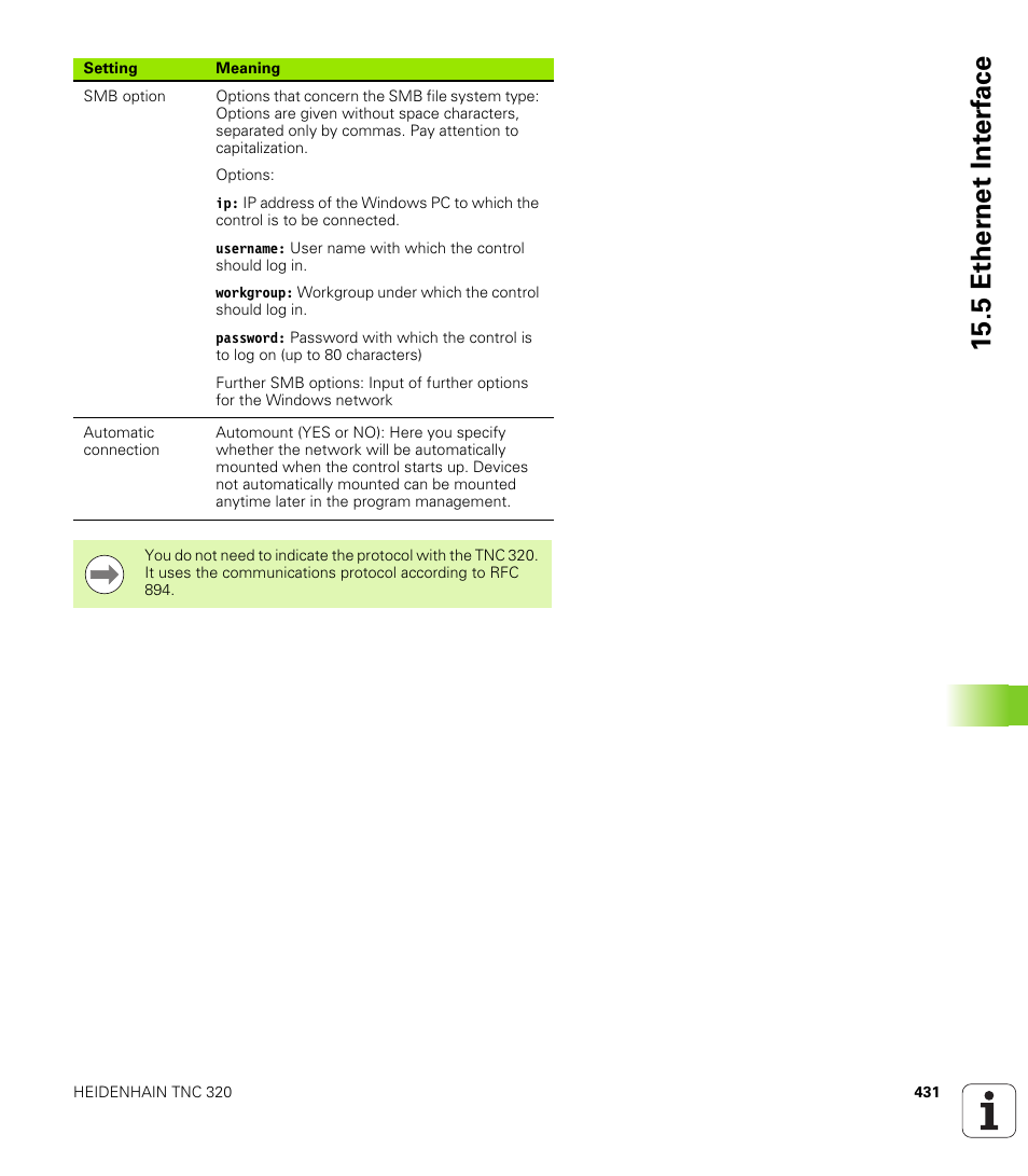 5 ether n et int e rf ace | HEIDENHAIN TNC 320 (340 55x-04) User Manual | Page 431 / 497