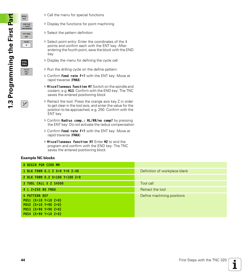 3 pr ogr amming the first p a rt | HEIDENHAIN TNC 320 (340 55x-04) User Manual | Page 44 / 497