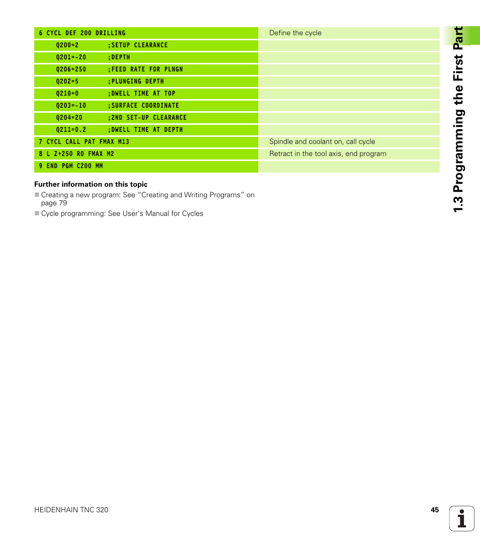 3 pr ogr amming the first p a rt | HEIDENHAIN TNC 320 (340 55x-04) User Manual | Page 45 / 497
