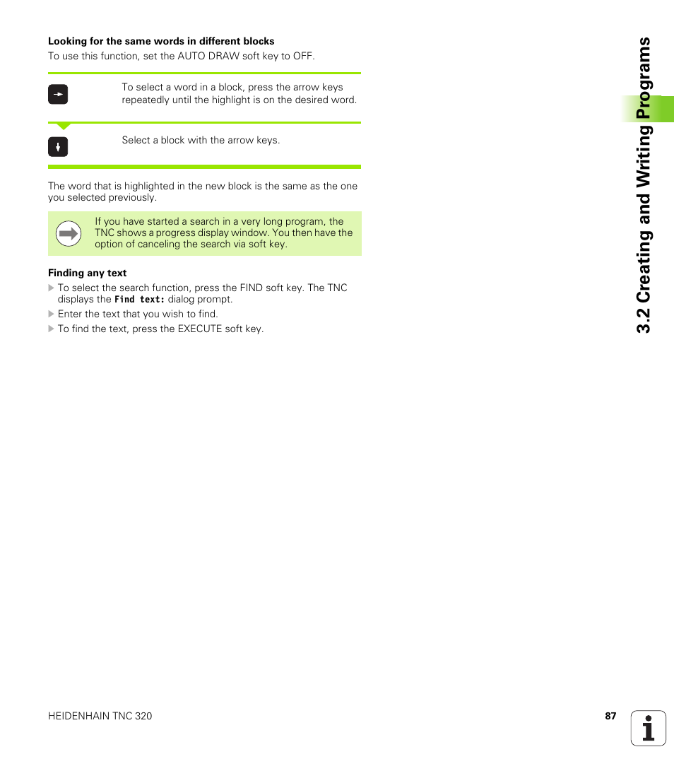 2 cr eating and w riting pr ogr a ms | HEIDENHAIN TNC 320 (340 55x-04) User Manual | Page 87 / 497