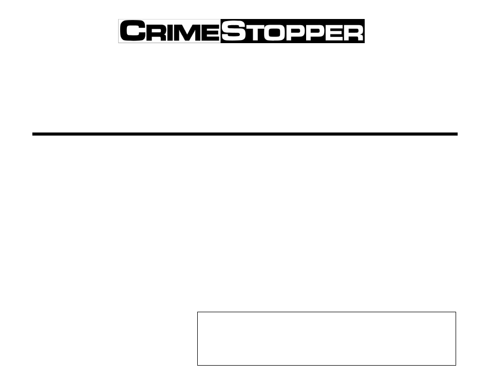 Crimestopper Security Products CS-2000DPII User Manual | 20 pages
