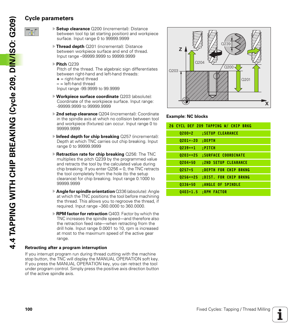 Cycle parameters | HEIDENHAIN TNC 320 (340 55x-04) Cycle programming User Manual | Page 100 / 437