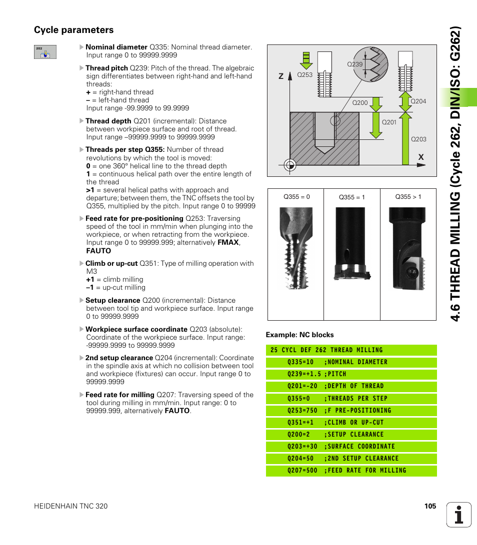 Cycle parameters | HEIDENHAIN TNC 320 (340 55x-04) Cycle programming User Manual | Page 105 / 437