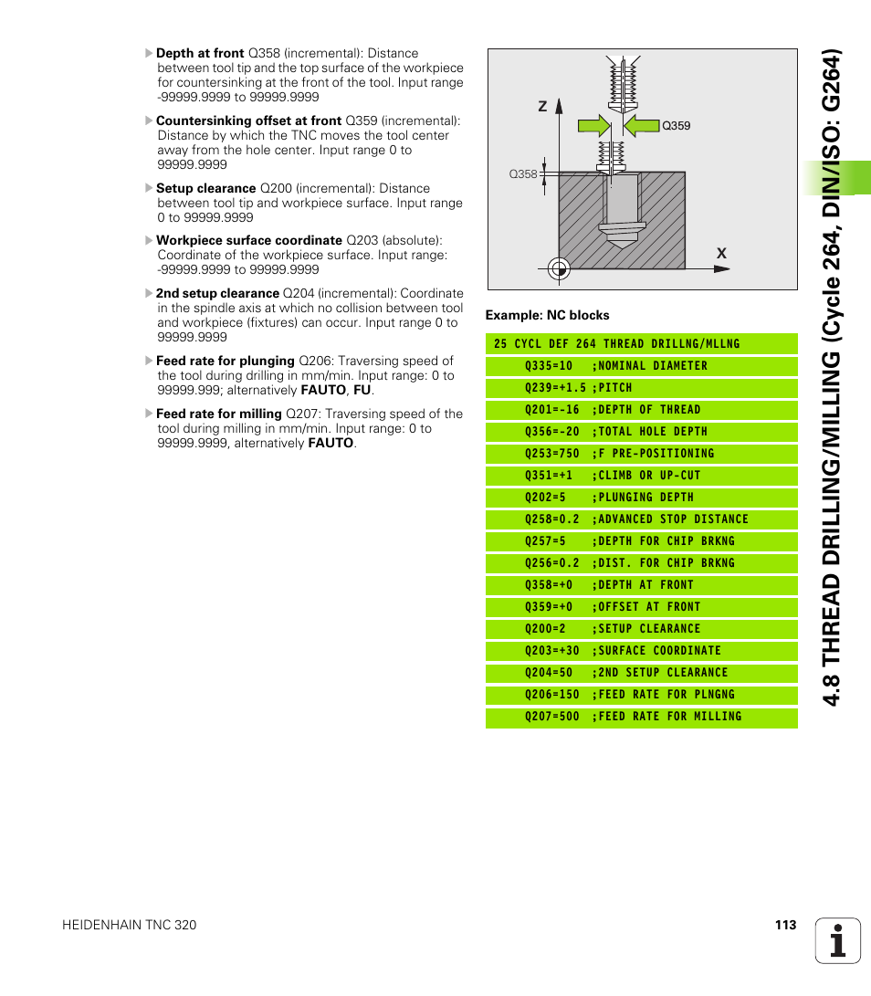 HEIDENHAIN TNC 320 (340 55x-04) Cycle programming User Manual | Page 113 / 437